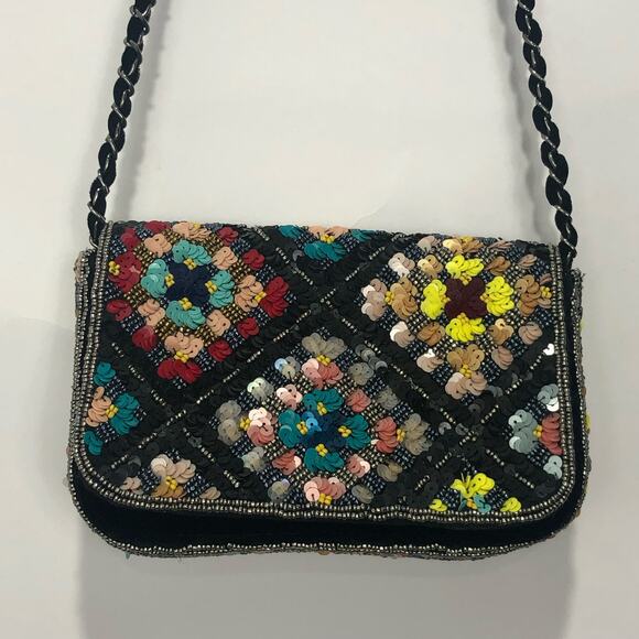 Anthropologie Sequin Embellished Clutch Multicolor - Picture 7 of 9